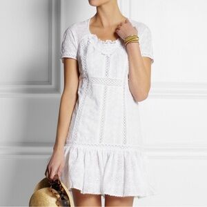 ✨ZIMMERMAN✨Vivid Brodeire Anglaise Lace Dress in White